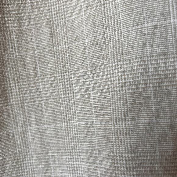 J Crew Pants Mens Size W 36 X L 32 Tan & White Plaid Straight Leg Linen Blend - Picture 8 of 16